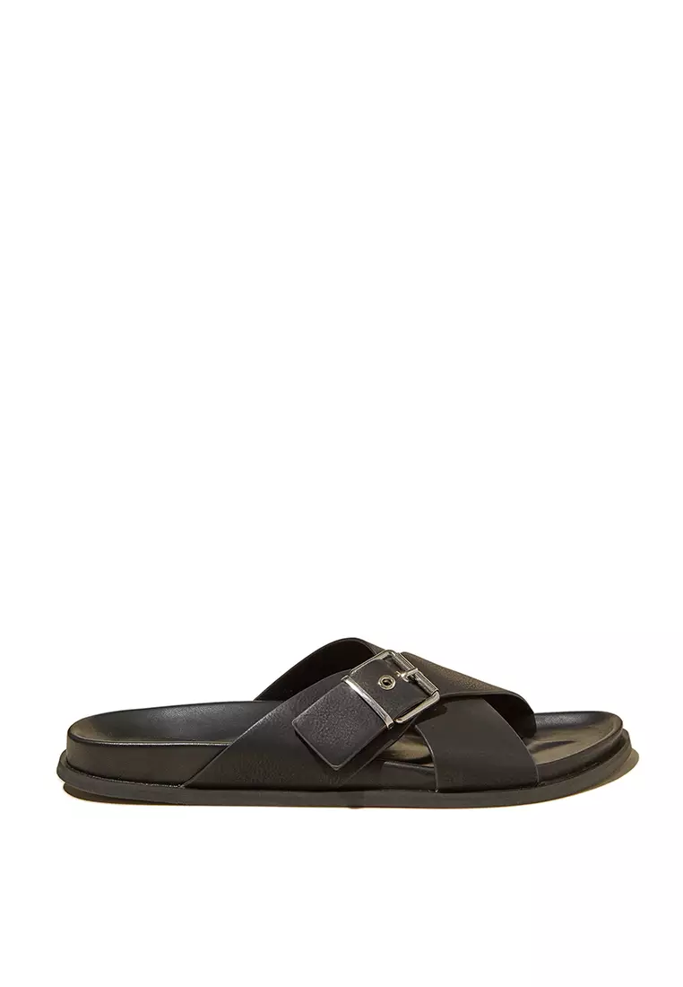 Discount on Rubi  shoes - SKU: Poppy Crossover Buckle Slide Sandals