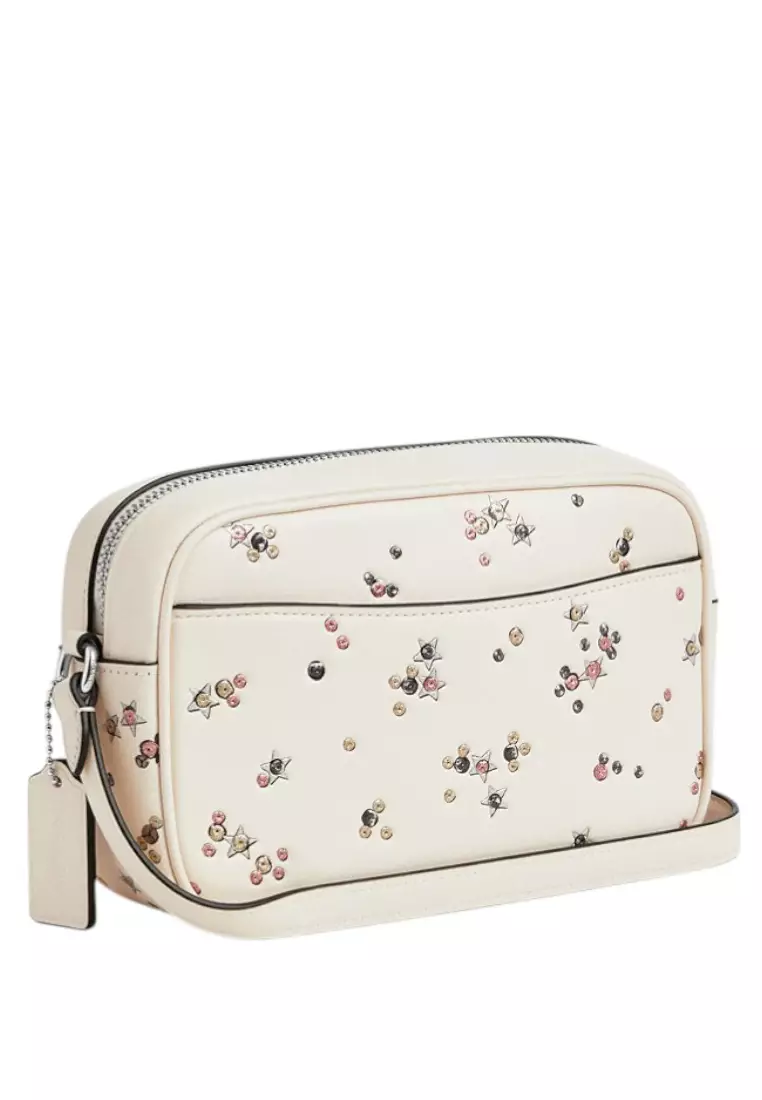 Mini Jamie Camera Bag With Star Print - White/Multi