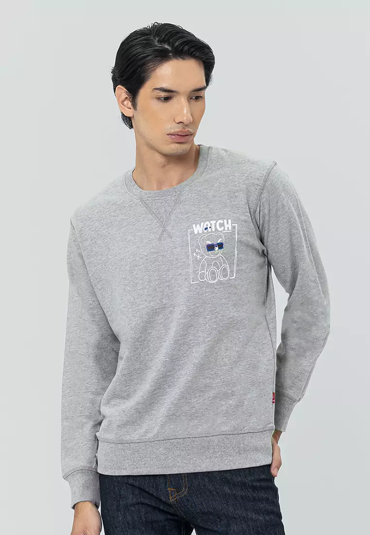 ICELAND LIGHT GREY Sweatshirt Lengan Panjang LS - Top Man Graphic Sweatshirt