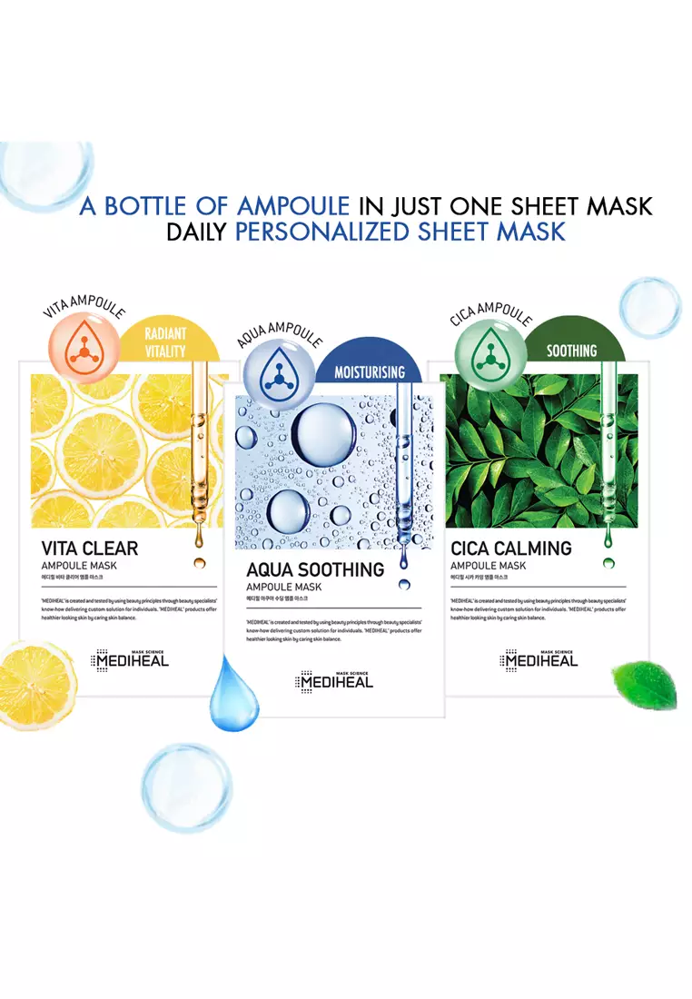 Cica Calming Ampoule Daily Mask Box (25mlx10sheets)