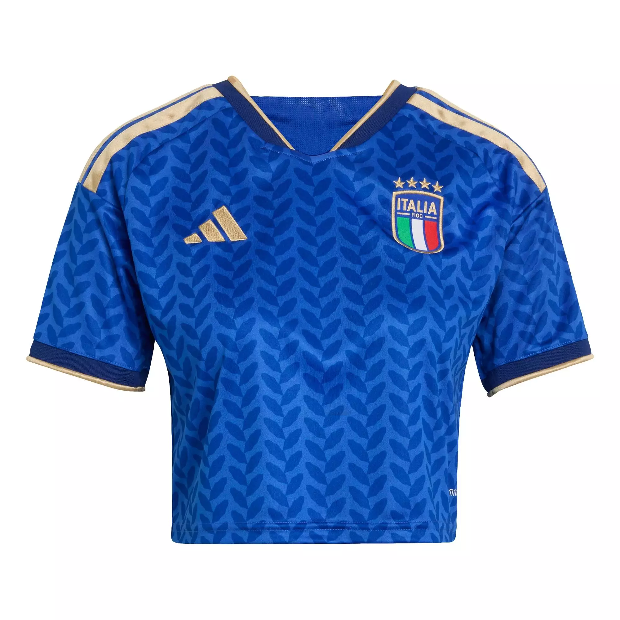 Football Italy 26 Home Cropped Jersey Women Blue KE8081