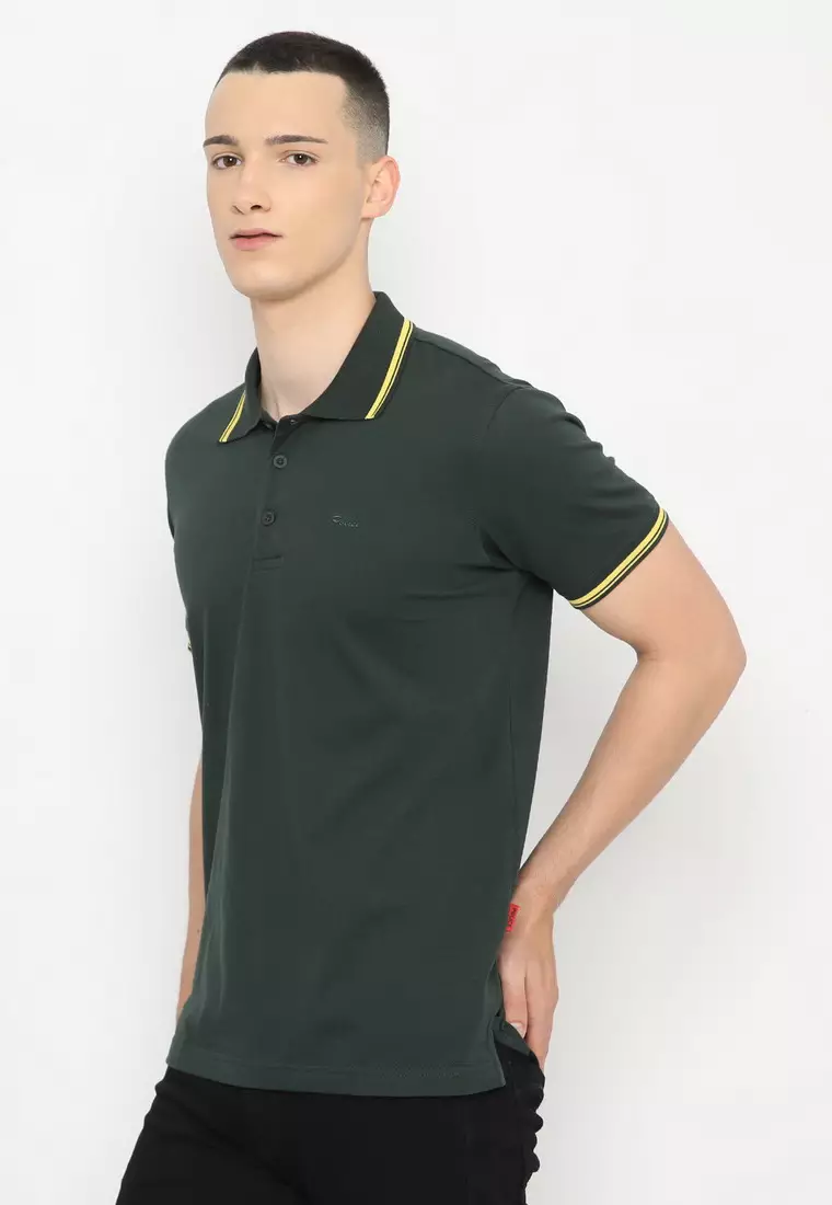 POLICE Polo Shirt Krah Stripes Pria 207200231