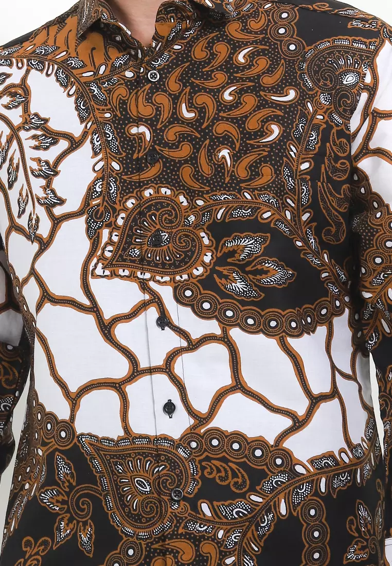Kemeja Body Fit Batik Sawat Batu Alam