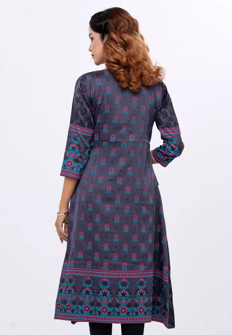 Le Reve 蓝色手工制作裹身式束腰外衣