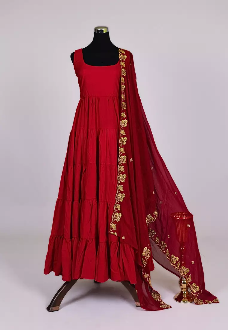 Red ethnic sale dress