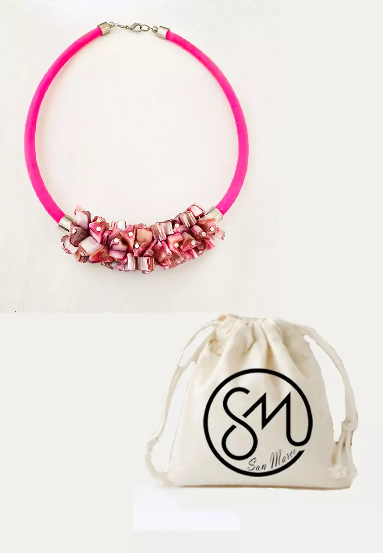Aksesoris Wanita Shells  Choker Necklace Kalung Wanita Pink