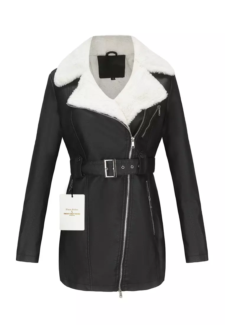 Buy HAPPY FRIDAYS Lapel Fur Coat AD5958 2024 Online ZALORA Singapore