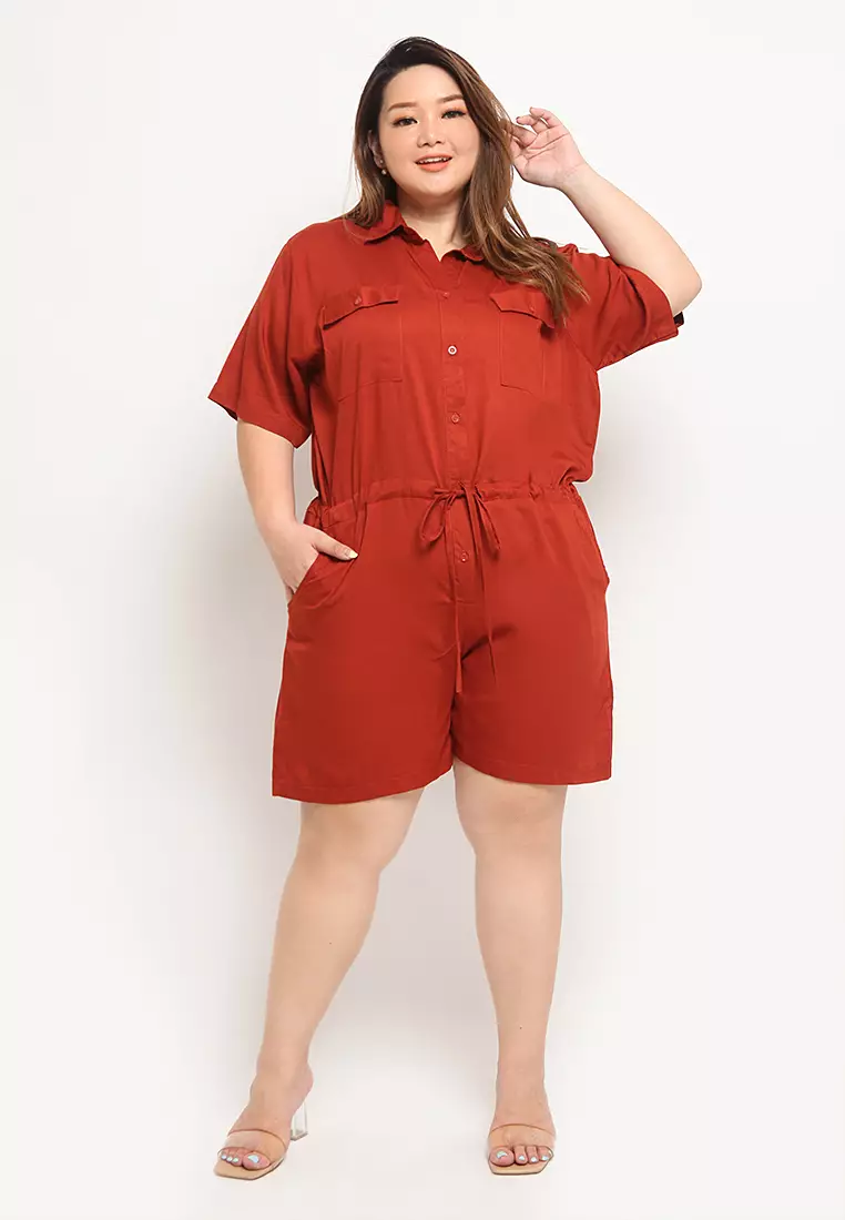 Plus Size Jumpsuit Sydney Tangerine