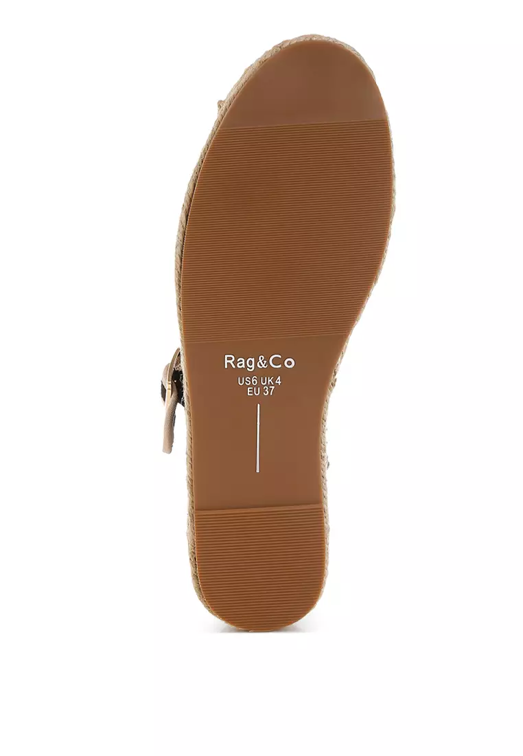 Sepatu Espadrilles Mary Jane Kulit Suede Lembut Warna Hitam