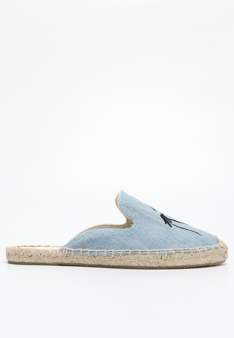 Embroidery Denim Espadrilles HB013
