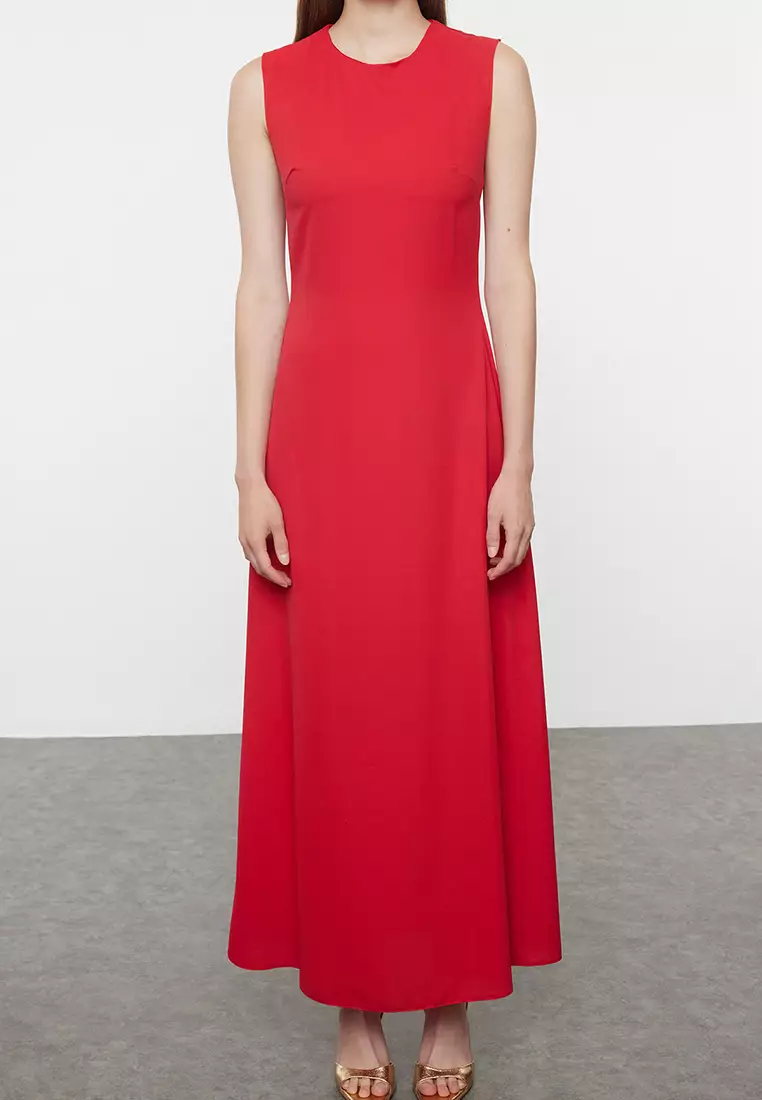 Modest Cape Maxi Evening Dress