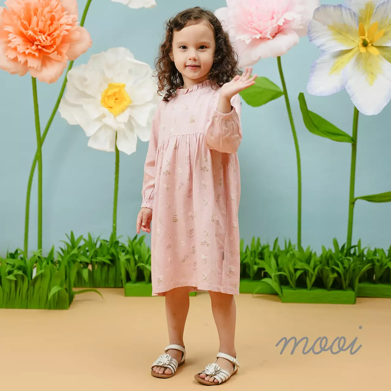 Mooi Dress Anak Perempuan Kyna Dress - Blossom Pink