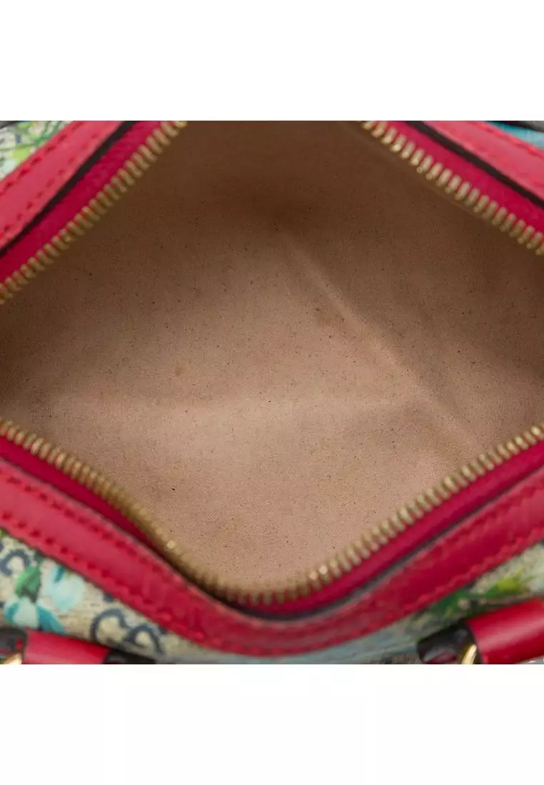 Pre-Loved Gucci Mini Gg Supreme Blooms Boston Bag