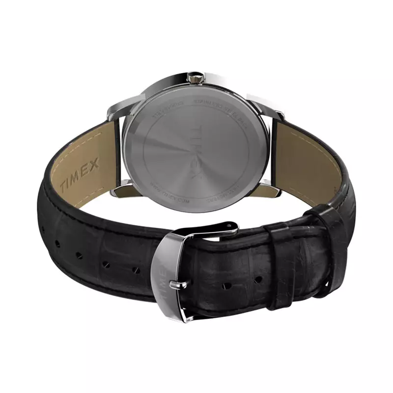 Jam Tangan Wanita Timex Easy Reader TW2W95400 Ladies White Dial Black Leather Strap