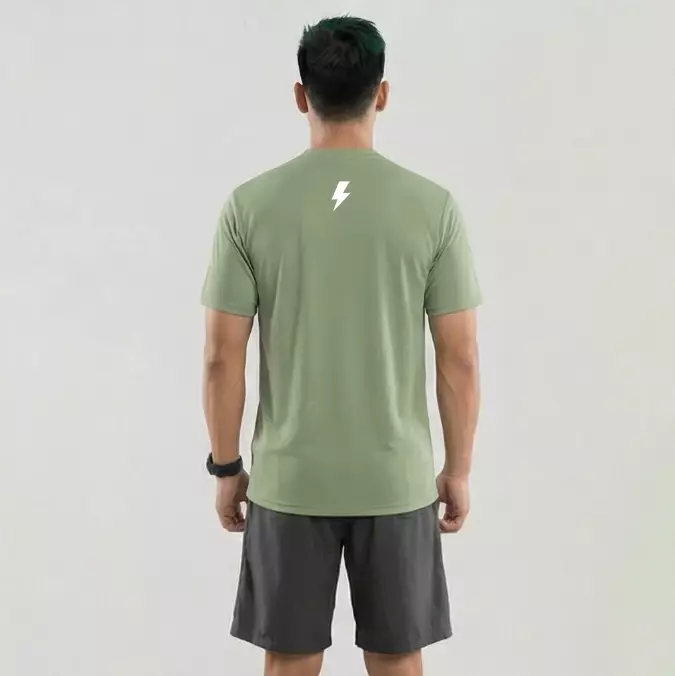 TDACTIVE Kaos Lari Pria Lengan Pendek hijau sage SuperAirDryLite MSB42