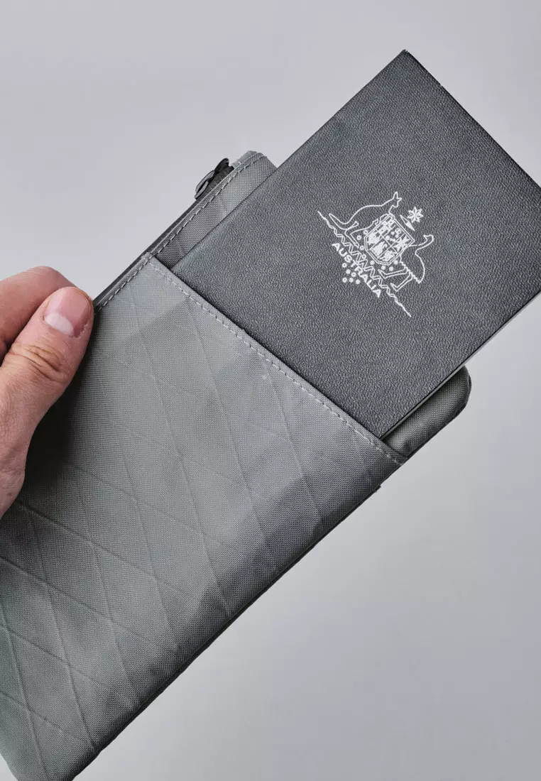 Alpaka Zip Clutch - Slate Grey