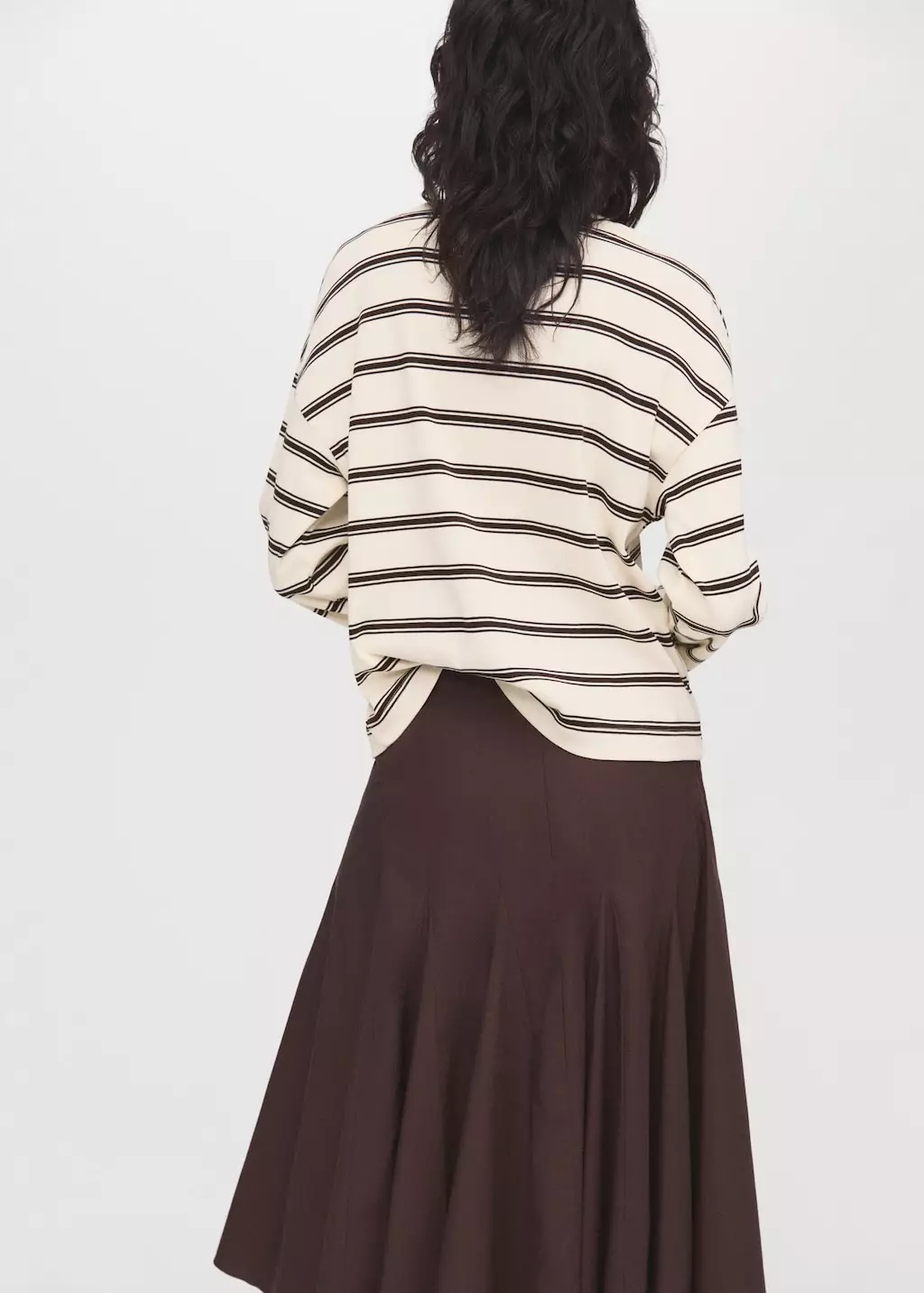 Sweater garis-gari katun kombinasi