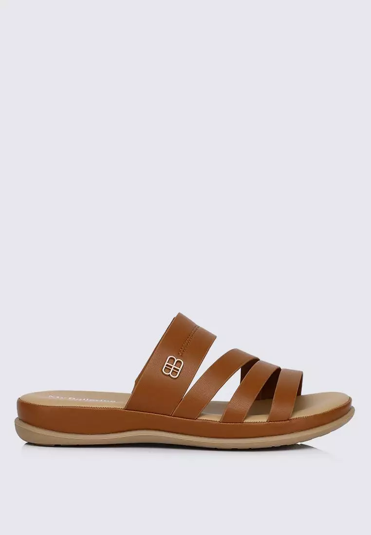 Discount on My Ballerine  shoes - SKU: My Ballerine Walk Lite Comfy Sandals In Brown