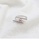 Glamorousky white 925 Sterling Silver Fashion and Elegant Freshwater Pearl Adjustable Open Ring with Cubic Zirconia E6523ACDF914E3GS_2