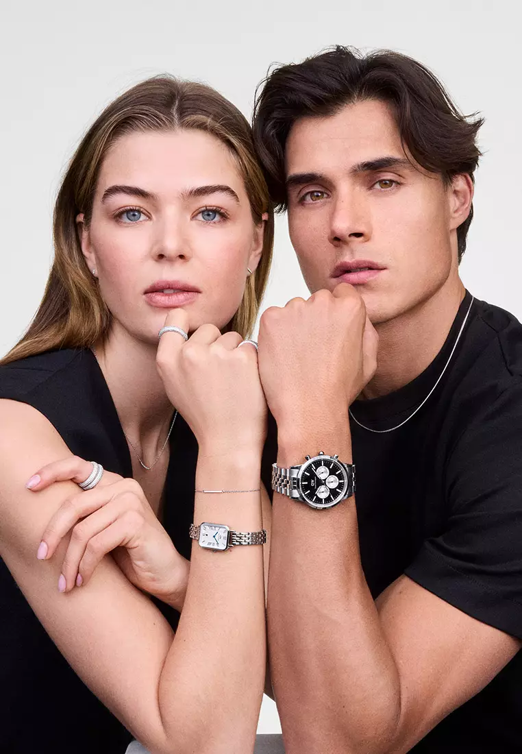 Pavé Ring 5.0mm Silver Unisex Ring for women and men stainless steel crystal Ring DW Official Authentic Original