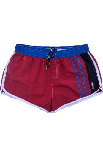 BWET Swimwear Quick dry UV protection Perfect fit Maroon Beach Shorts "Venice" Side pockets FC71CUS00EC289GS_1