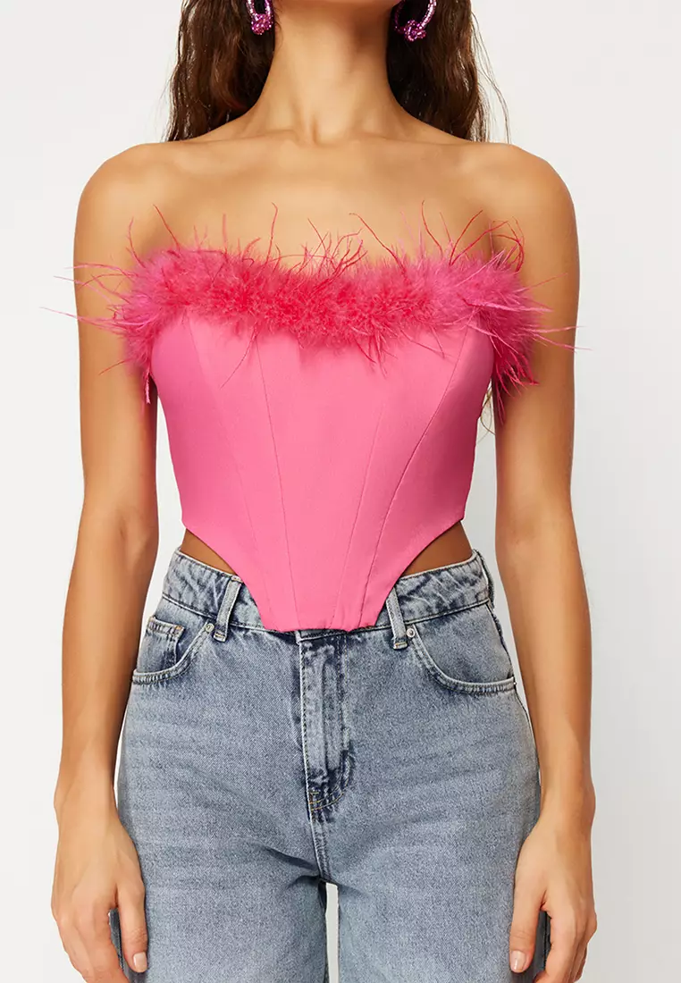 Otrish Detailed Bustier Top