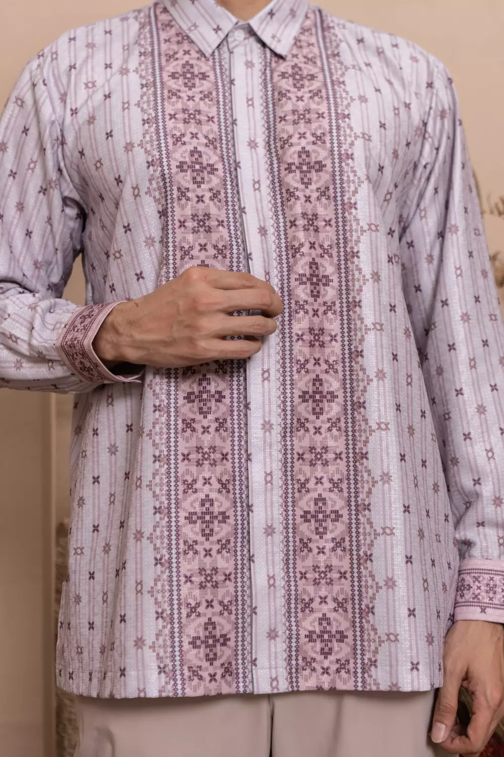 Klamby - Kalola Long Shirt Men Peach Whip