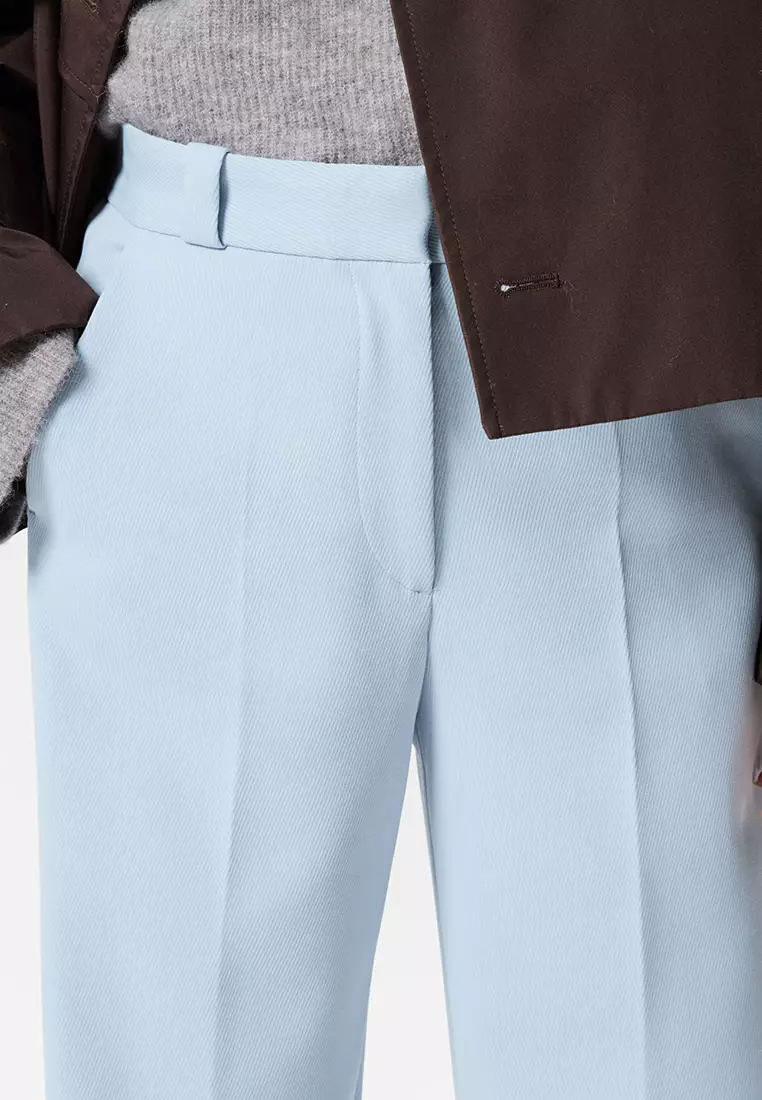 Wide Press-Crease Trousers