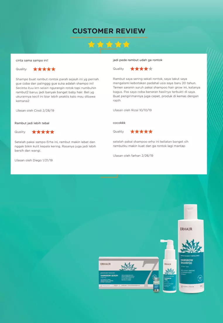 Erha Erhair Hairgrow Shampoo With Panax Ginseng & Pumpkin Seed Extract 370 Ml - Shampoo Rambut Rontok