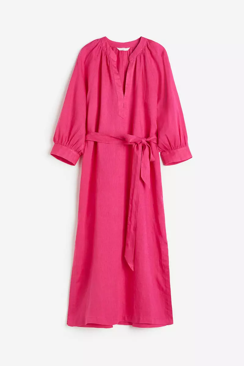 Buy H&M Linen tiebelt dress 2024 Online ZALORA Philippines