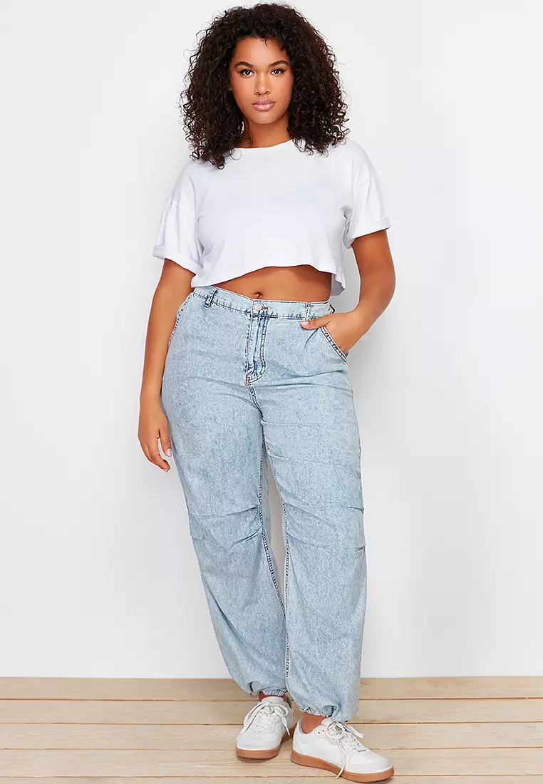 Denim Jeans with Stopper Detail