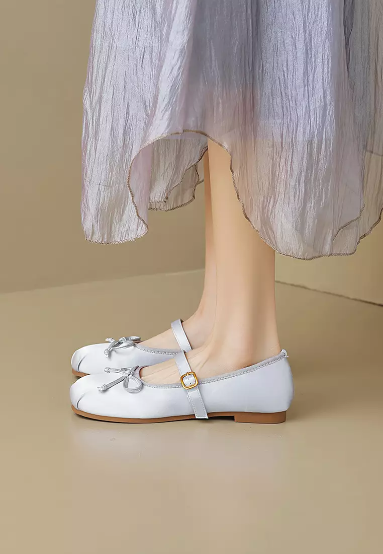 Bow Round toe Strap Flat Shoes WW222-6