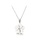 Glamorousky white Simple and Fashion Flower 316L Stainless Steel Pendant with Cubic Zirconia and Necklace 81C81ACE86E145GS_1