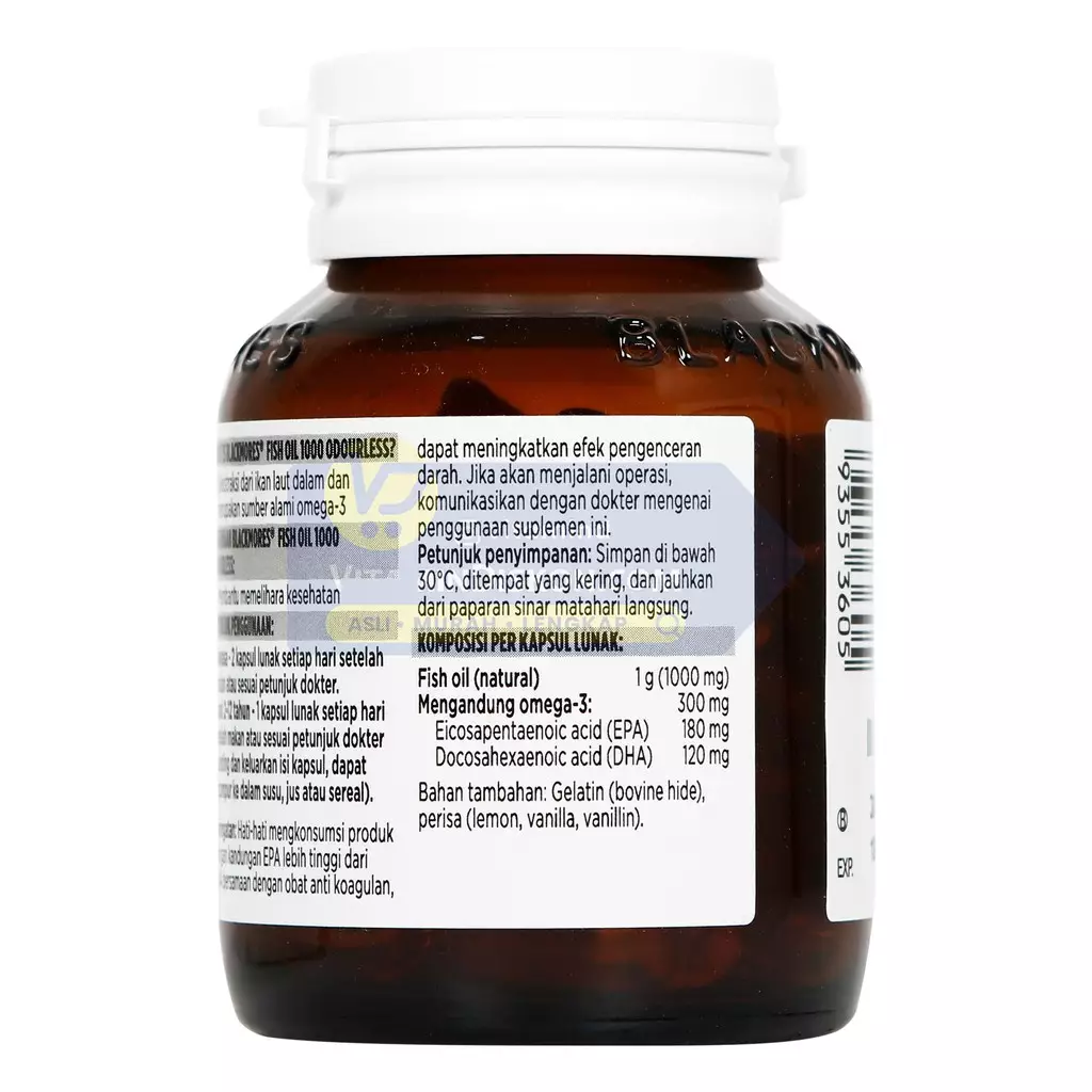 Komposisi Blackmores Fish Oil 1000 BLACKMORES FISH OIL 1000 MG