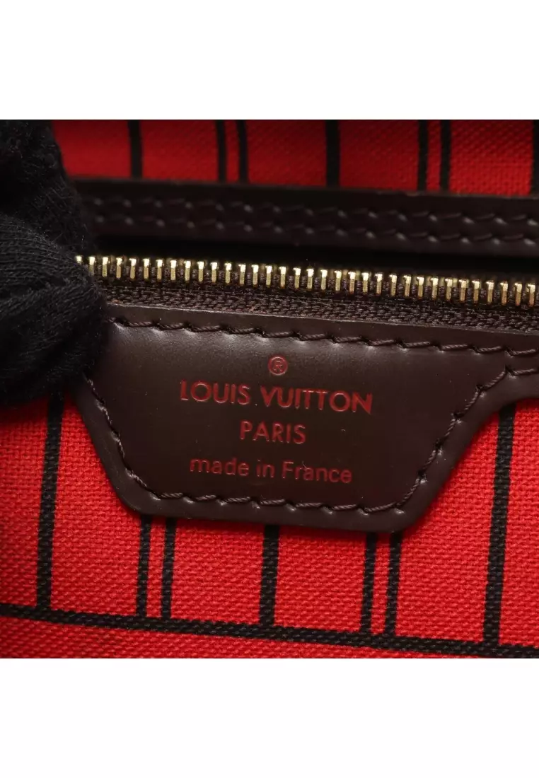 Pre-Loved Louis Vuitton Neverfull PM Damier  ebene Handbag tote bag PVC leather Brown