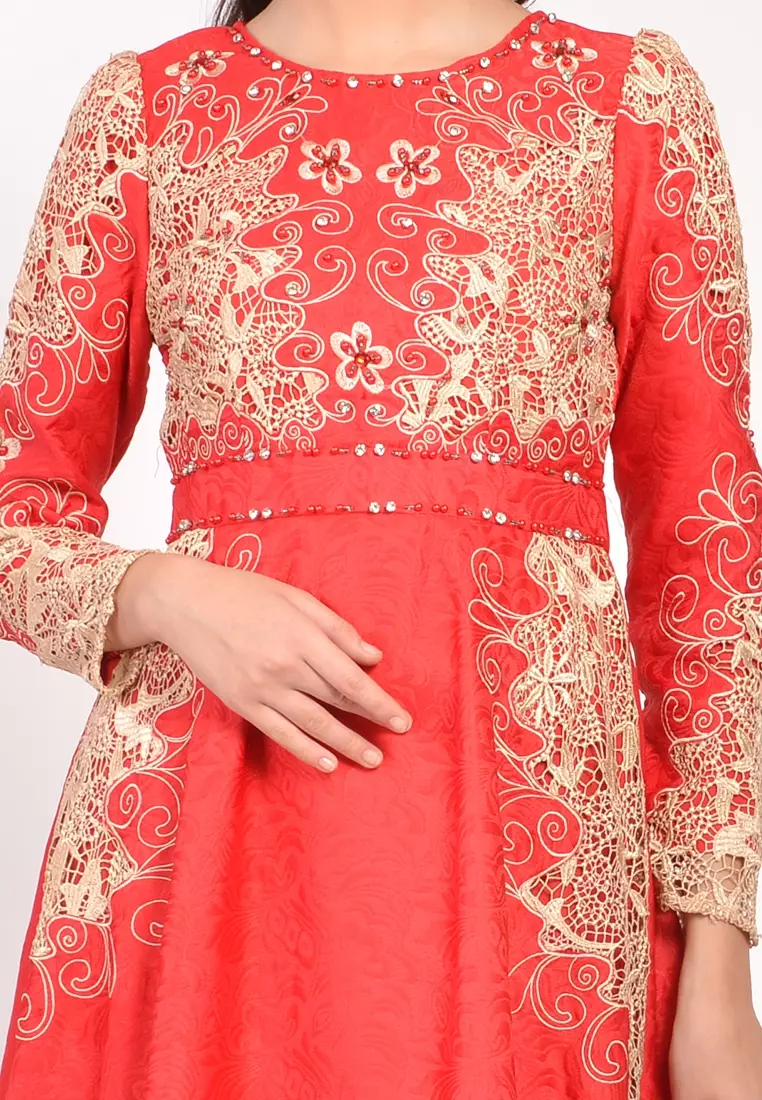 Chamoniq Gamis Brokat Jacquard