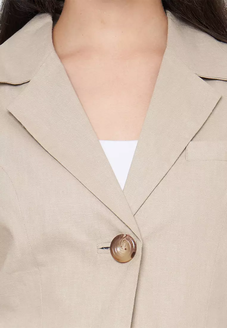 KLA - Setelan Blazer Rok Dawn Cream