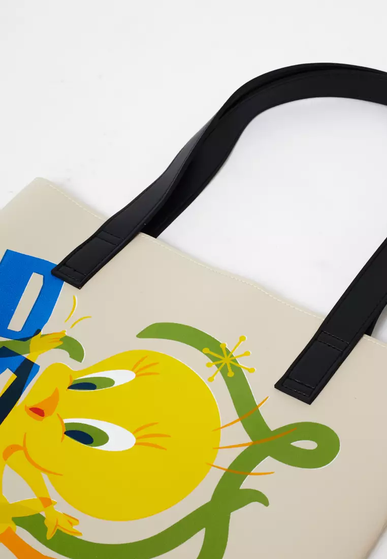 Looney Tunes Collection Vegan Leather Tote Bag Sylva Tweety Bird