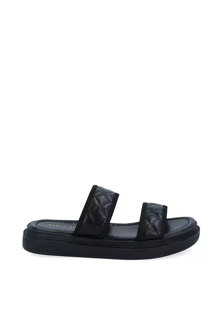 Discount on Carlo Rino  shoes - SKU: Black Trailer Sandal Flats
