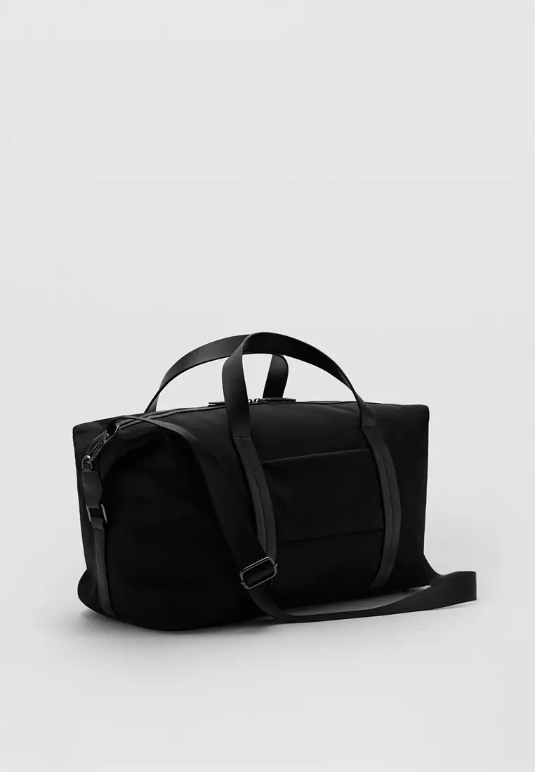 Combined Leather Bowling Duffle Bag