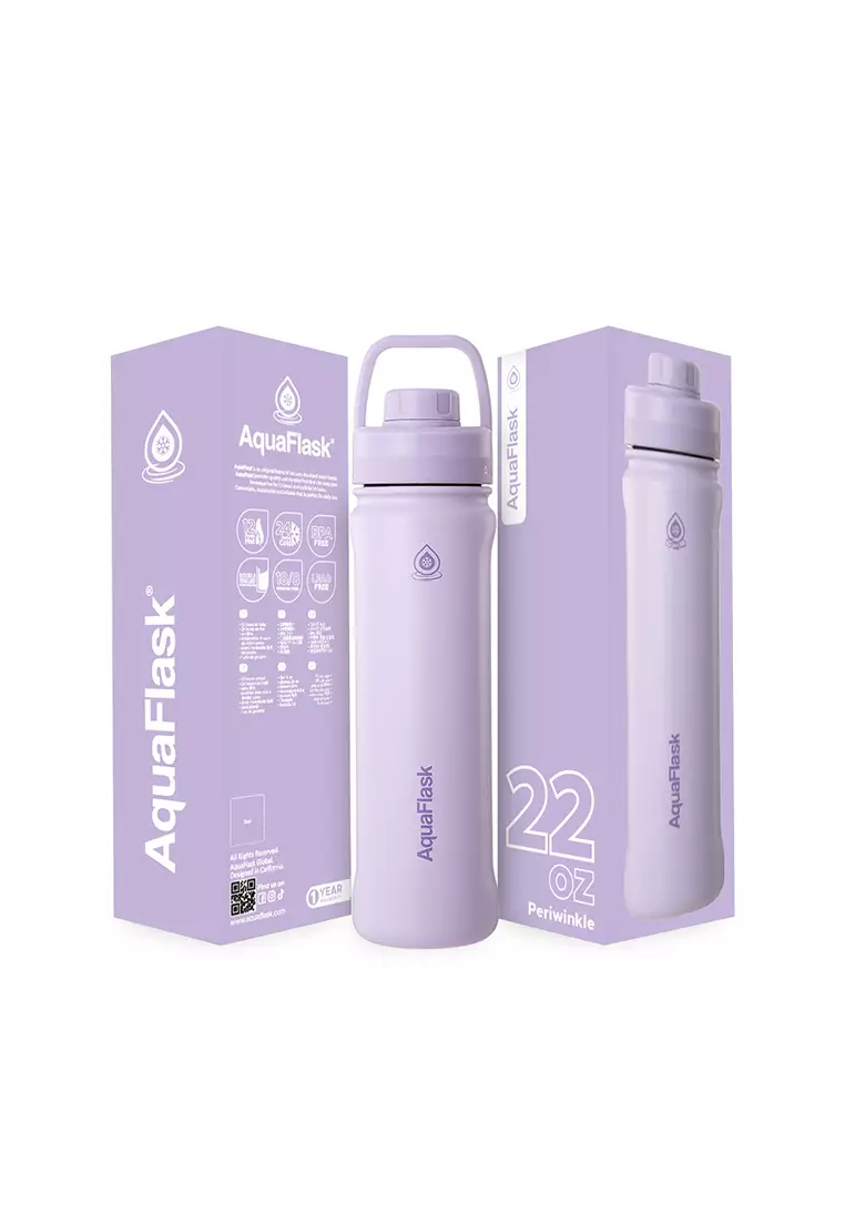 22oz Periwinkle New Sports Lid Bottle Wide Mouth Vacuum Insulated Stainless Steel Drinking Water Bottle