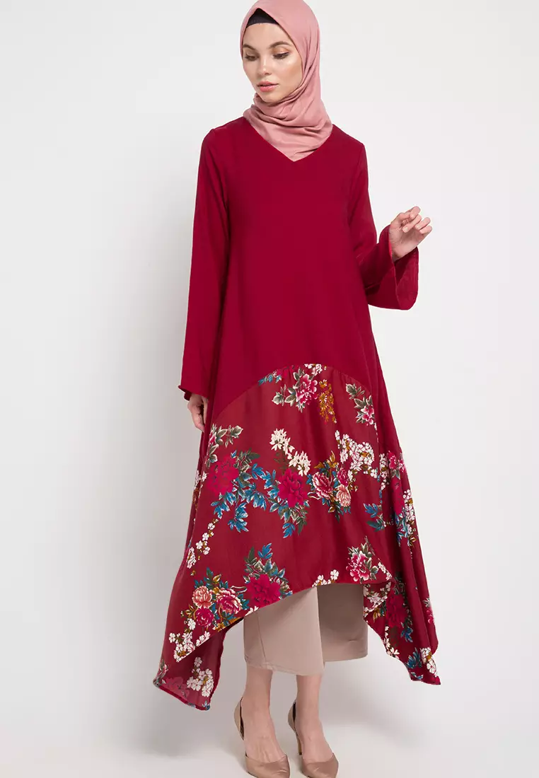 Nelly Maxi Dress In Maroon
