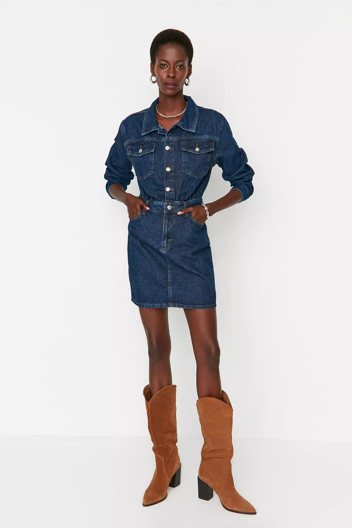 Mini Denim Dress