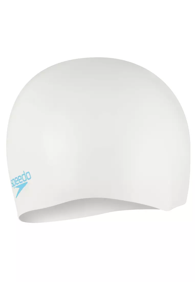Jr. Plain Moulded Silicone Cap (White/Aqua Splash)