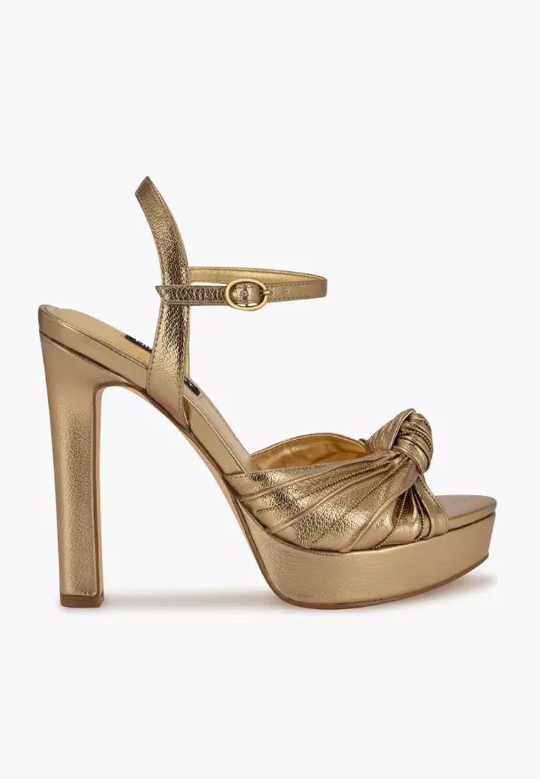 Discount on Nine West  shoes - SKU: Winne3 Open Toe Block Heel Dress Sandal Bronze