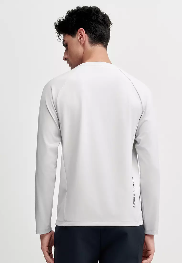 男裝 K-SWISS LOGO 內層磨毛長袖T裇