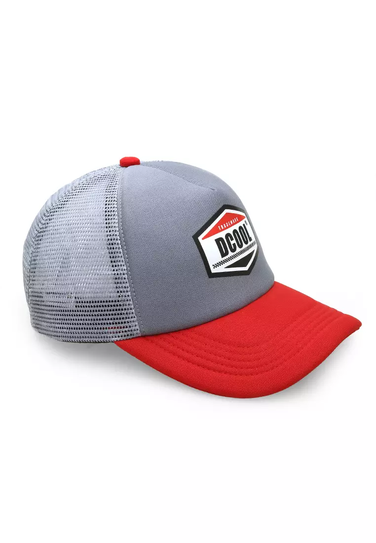 Raesan Topi Baseball Jaring Aksesoris Fashion Pria Adjustable Strap Material Polyester ORIGINAL - Gray Red