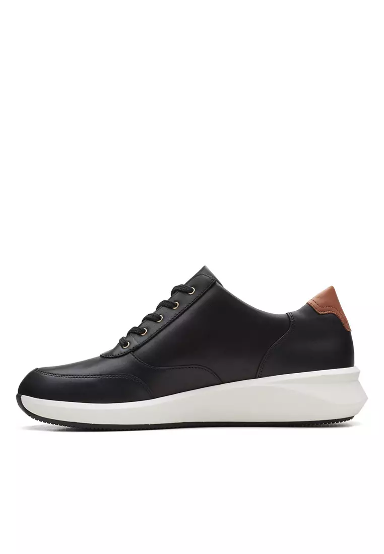 Womens Un Rio Zip Trainers - Black Leather