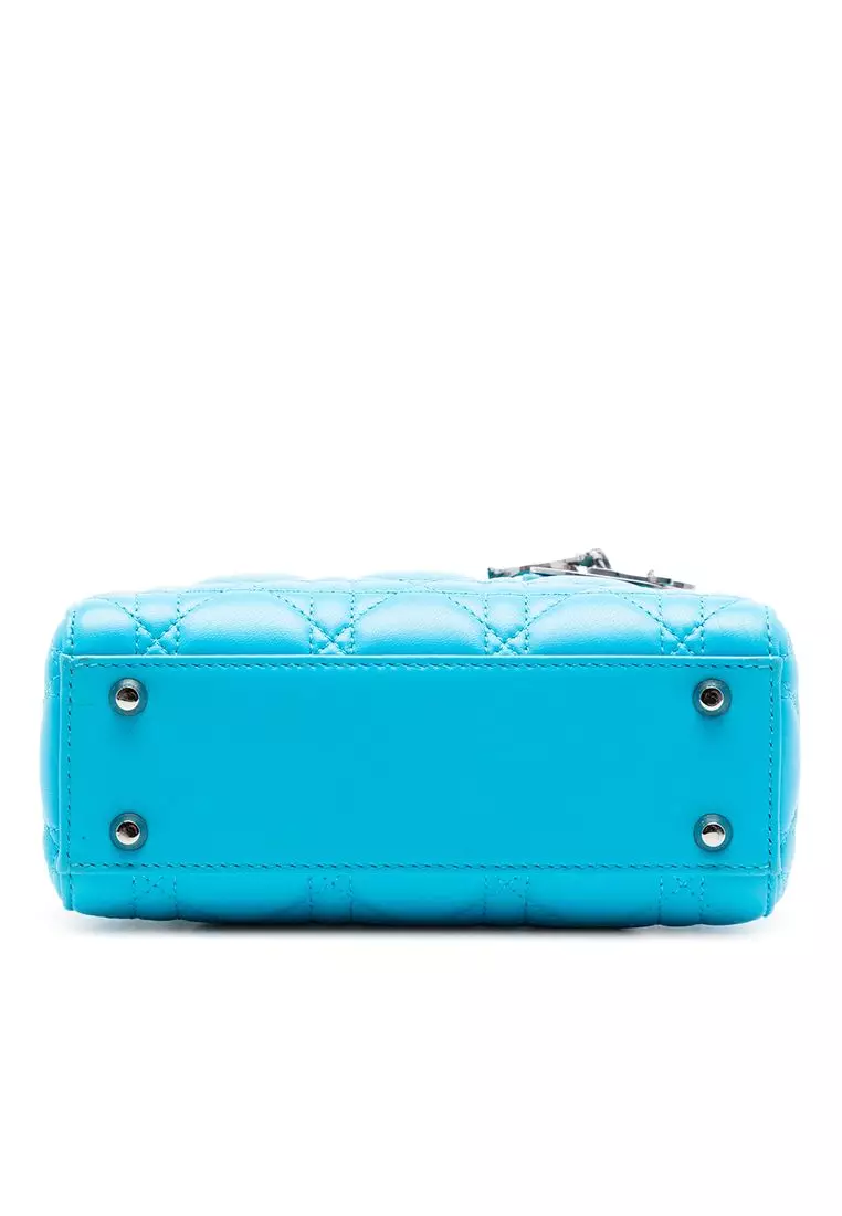 Pre-Loved Dior Mini Lambskin Cannage Lady Dior