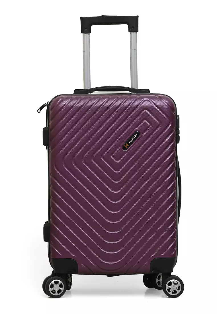 Carlton Koper Hardcase Unisex Size 20 Inch Uniqe Design Tas Travel Large Compartment Material ABS+PVC Coated ORIGINAL - Purple